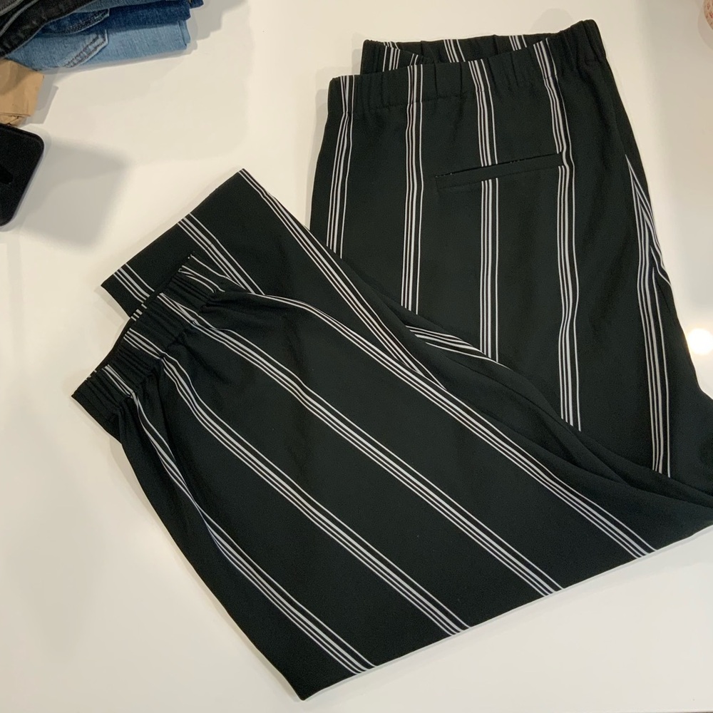 RACHEL ROY Striped Black and White Pants